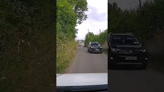 Two Cars Avoid Crash on Narrow Road dashcam closecall [upl. by Ahseal902]