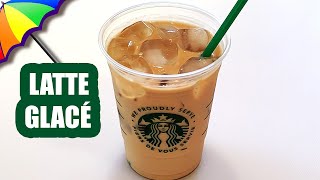 Café Latte Glacé Starbucks recette facile et rapide [upl. by Nivled]