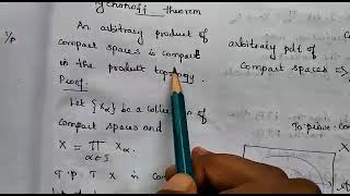 Tychnoff theorem video 1 [upl. by Anabahs]