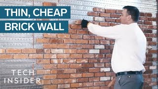 Thin Brick Wall Is Cheaper And Quicker To Install Than The Real Thing [upl. by Sinylg]