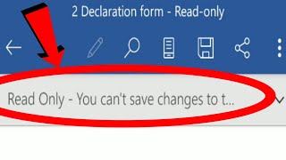 Ms Word Android  Read Only  You Cant Save Changes to This File [upl. by Weil]