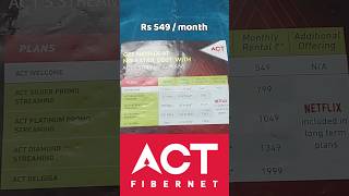 ACT Fibernet Broadband Plans 2024 📶₹549mo actfibernet actfibernetreview [upl. by Ahsemrak]