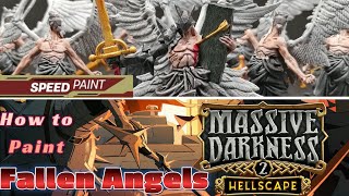 Speed Painting Massive Darkness 2  The Fallen Angels [upl. by Dinnage]