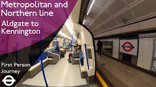 London Underground First Person Journey  Aldgate to Kennington via Moorgate [upl. by Oecile]