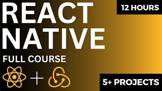 React Native Full Course 2024  5 Projects  12 Hours [upl. by Neyrb680]