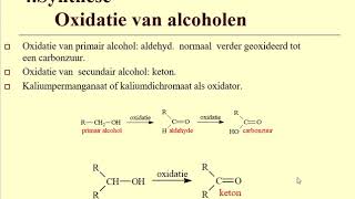 pp5 Bereiding via oxidatie van alcoholen [upl. by Dlared]