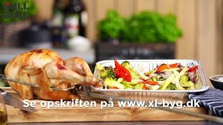 GrillGrill  Grillkylling med bagte grøntsager og græsk dressing [upl. by Filemon565]