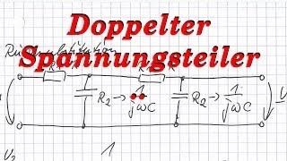 Doppelterkaskadierterbelasteter Spannungsteiler  Wechselstrom  komplexe Wechselstromrechnung [upl. by Eek508]