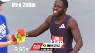 Oblique Seville Wins Men 200m With New PB 1996  Atlanta City Games 2024 [upl. by Noevart]