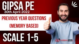 GIPSA Promotion Exam scale 1 to 5 Previous Year Memory Based Questions and Answers  30 April 2022 [upl. by Emalia]