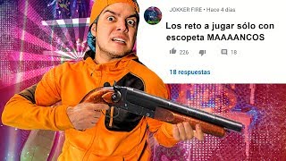 ESTE SUSCRIPTOR NOS RETA A JUGAR FREE FIRE SOLO CON ESCOPETAS [upl. by Aramas]