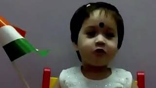 Sweet small Girl Child singing JANA GANA MANA Indian National Anthem in her so sweet voice [upl. by Alithia]