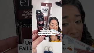 Trying the ✨VIRAL✨ fall lip combo on brown skin and how to make it browngirlfriendly [upl. by Farrison]