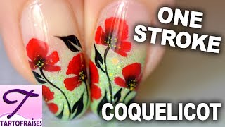 Tuto été  coquelicot facile en One Stroke [upl. by Kemme160]