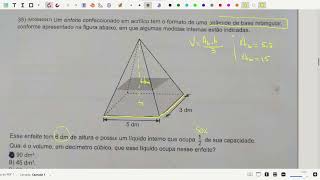 QUESTÃO 35 SAETO 2024 Volume da pirâmide [upl. by Yokoyama]