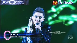 Zhavia sings quotMan Downquot Rihanna cover vs Evvie McKinney  with her boots off The Four Finale [upl. by Ahsa]