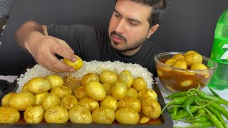 ASMR EATING EGG CURRY WITH RICEGREEN CHILLIEXTRA GRAVY  REAL MUKBANGNO TALKING [upl. by Anemix]