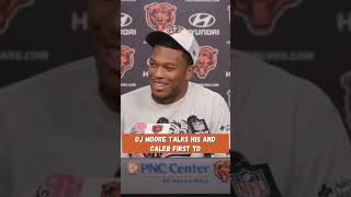 DJ Moore Talks his amp Caleb Williams First TD Connection chicagobears bearsnation nfl [upl. by Ahen]