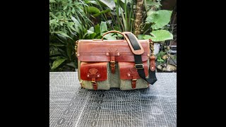 How to handmake a perfect canvas messenger bag briefcase laptop bag shoulder bag crossbody bag [upl. by Burnley]