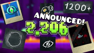 UPDATE 2206 HAS BEEN ANNOUNCED  Teaser Analysis Whats Confirmed  Predictions  Geometry Dash [upl. by Airdnalahs967]