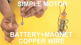 Worlds Simple Motor With Battery And Magnet And Copper Wire Two Types [upl. by Ettenna852]