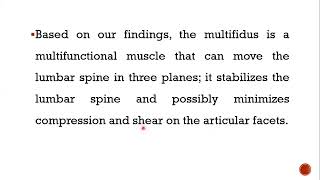 Role of multifidus muscle in the treatment of low back pain [upl. by Cykana]