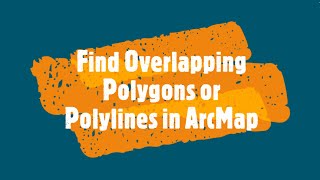 Find Overlapping Lines or Polylines or Polygons in ArcMap [upl. by Jenifer]