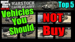 Top 5 Worst Warstock Vehicles To Not Buy in GTA 5 Online 2024 [upl. by Nabroc165]