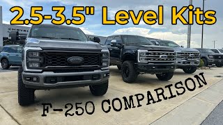 2535” LEVELED 2024 Ford F250 Comparison [upl. by Scrivings]