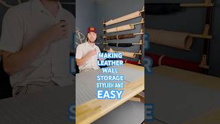 How I Made My Leather Storage Wall diy workshoptour [upl. by Esylle]