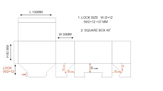 How to Make the Dieline of the INTERLOCK Bottom Box CORELDRAW  PACKAGING KNOWLEDGE  DIE LINE [upl. by Aratehs]