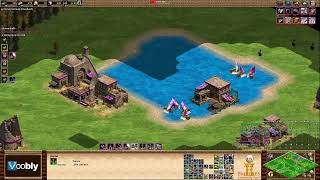 Voobly AOE2 16 Black Forest 4 vs 4 team game [upl. by Bathelda]