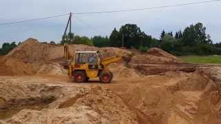 backhoe loader kramer 416 working in sand quarry [upl. by Sindee257]