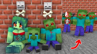 Monster School  Zombie RIP Family and Hungry Zombies  Minecraft Animation [upl. by Aileduab661]