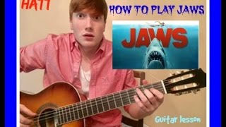 How to play The JAWS Theme song  Must Learn Guitar Lesson [upl. by Calie249]