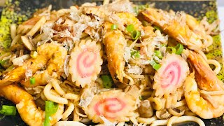 Seafoods Yaki Udon Noodles [upl. by Ardnoet]