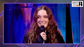 Holly Humberstone chats about her upcoming BRITs performance  The BRIT Awards 2022 [upl. by Ujawernalo]