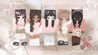 coquette aesthetic minecraft skins  w links ♡ [upl. by Ylera539]