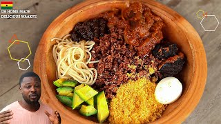 How to make the Popular Ghana 🇬🇭 waakye  WAAKYE RECIPE  Ghana street food  Rice and Beans [upl. by Oad]