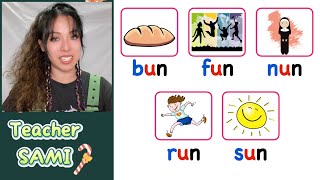 un words  CVC Word Family  Learn to read with Teacher SAMI [upl. by Aieken]