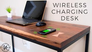 How to Make a Desk with Hidden Wireless Charging [upl. by Rad]