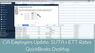 How to update SUTA and ETT rates for California  EDD in QuickBooks Desktop [upl. by Latton]