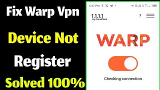 Fix Werp Safer 1111 VPN device Not register problem 2024  fix 1111 VPN not connecting solved [upl. by Aken]