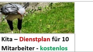 kita dienstplan kostenlos lieselotte [upl. by Adnima643]