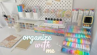 desk makeover 🪴  minimalist setup aesthetic desk organization ikea haul 🌷 [upl. by Ferdy205]