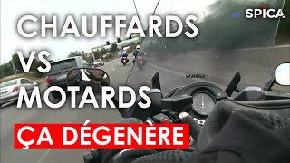 Chauffard vs motard  ça dégénère sur lautoroute [upl. by Innep40]