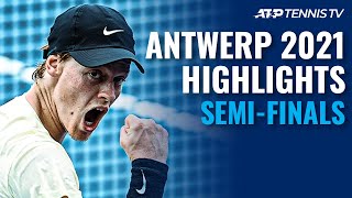 Sinner vs Harris Brooksby vs Schwartzman  Antwerp 2021 SemiFinal Highlights [upl. by Alesandrini]