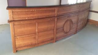 A quick walk around of a reception desk the desk is made of solid white oak with maple blotters [upl. by Vigen]