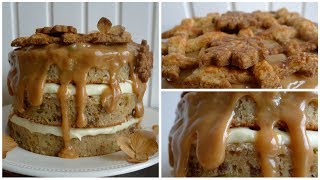 Recept voor Appeltaart Cake met Karamelsaus Bakken met Bastaart [upl. by Akihsar]