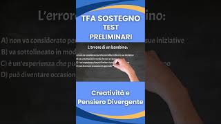 TFA Sostegno Creatività e Pensiero Divergente video 05 shorts [upl. by Haidabej307]